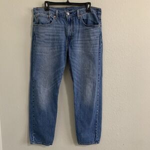 Levi's 502 Regular Taper Jeans Men 36x29 Blue Denim Dad Jeans Stretch